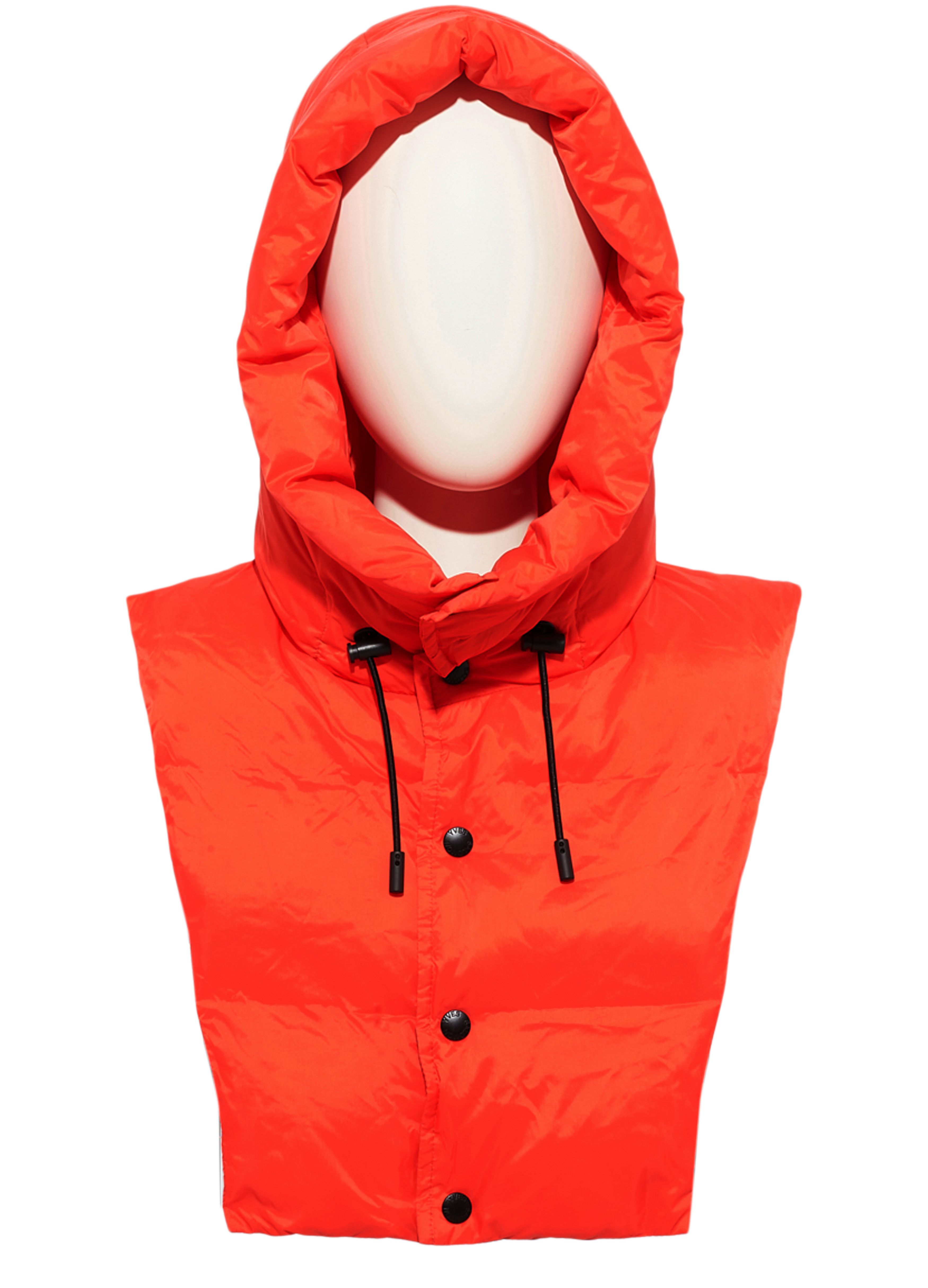 Yves Salomon Hooded puffer jacket bib