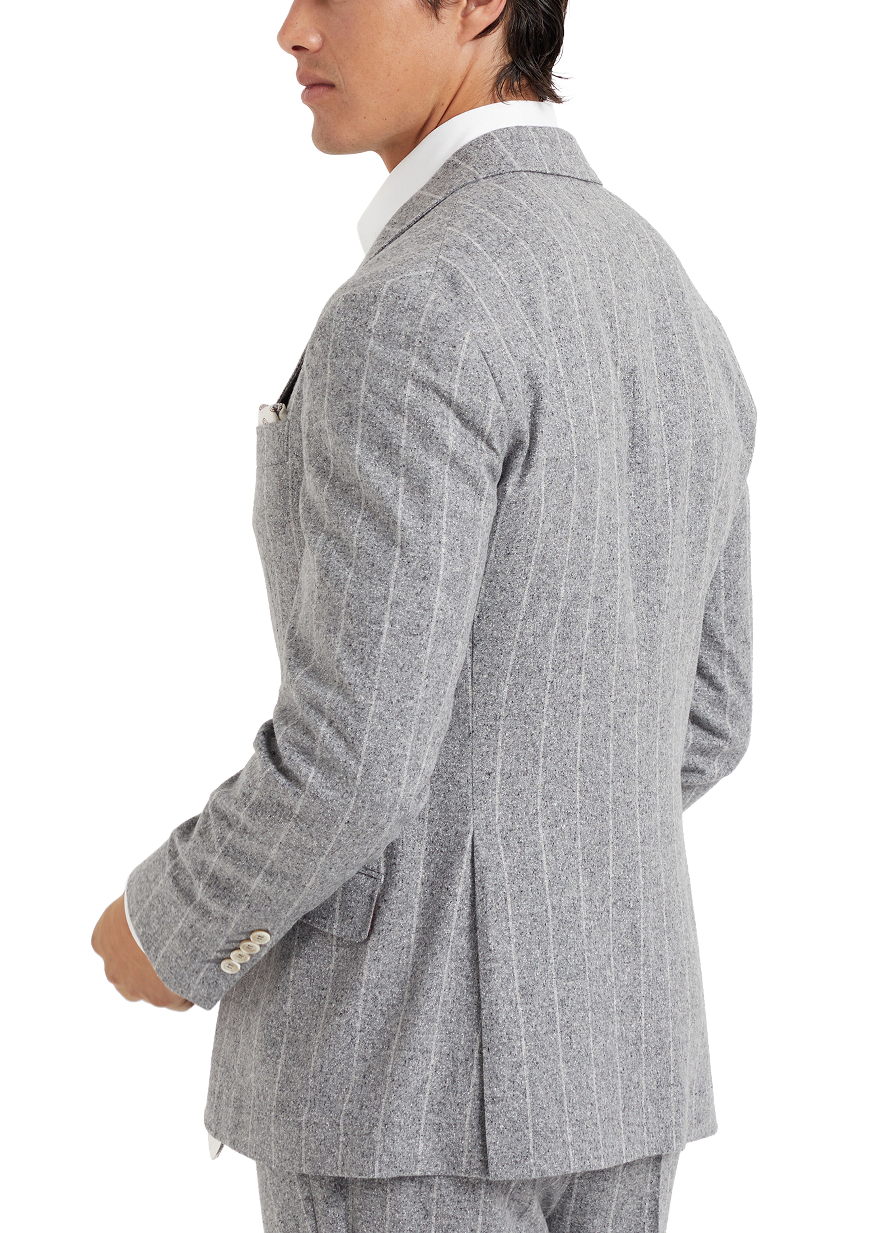 Brunello Cucinelli Chalk stripe unconstructed Cavallo blazer