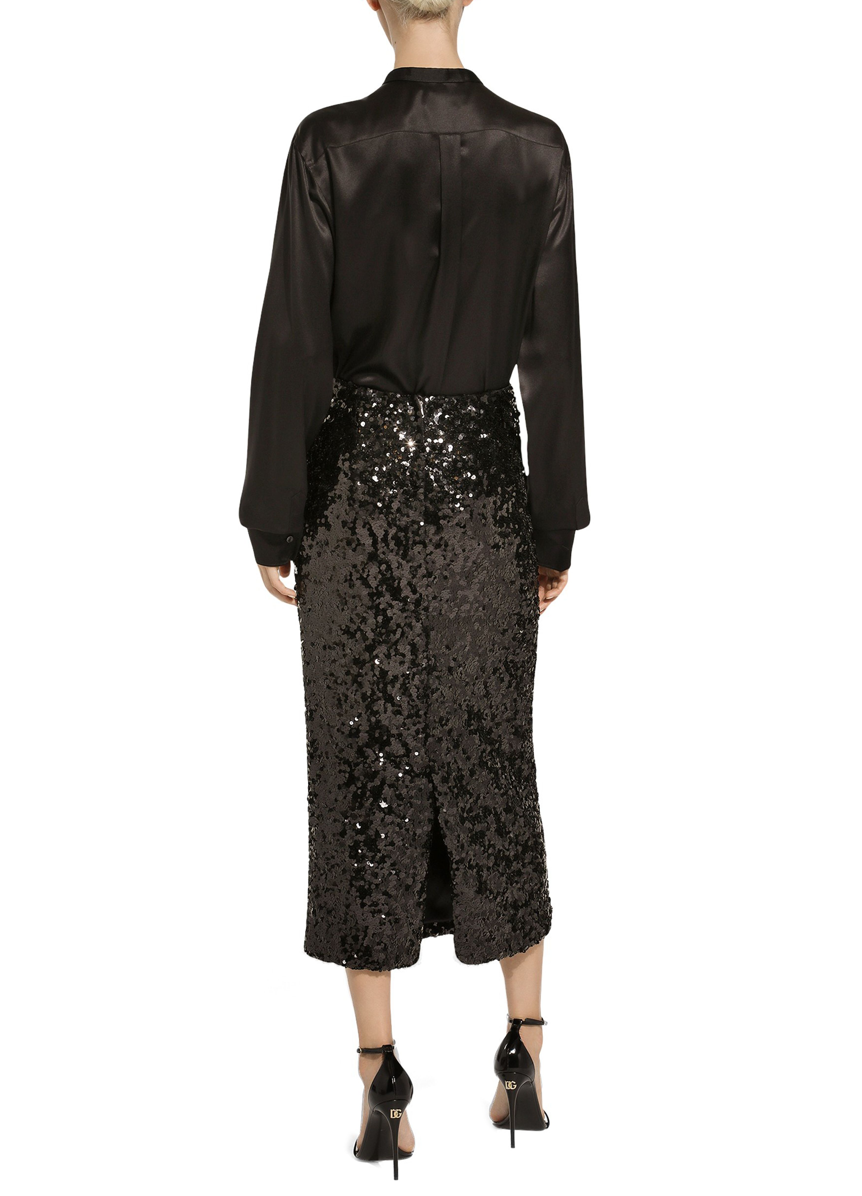 Dolce & Gabbana Sequined calf-length skirt