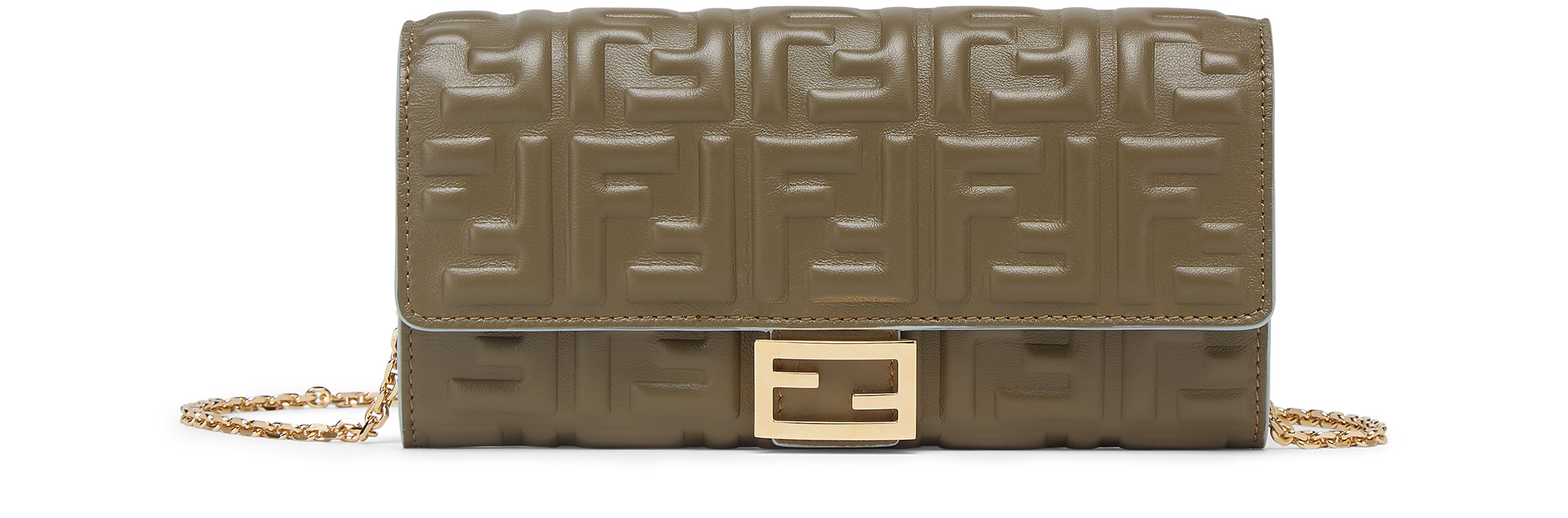 FENDI Baguette Continental Wallet With Chain