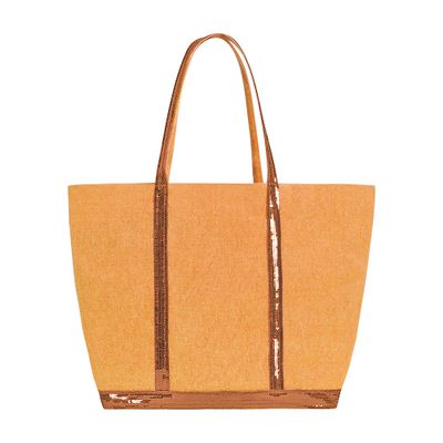  Linen L cabas tote