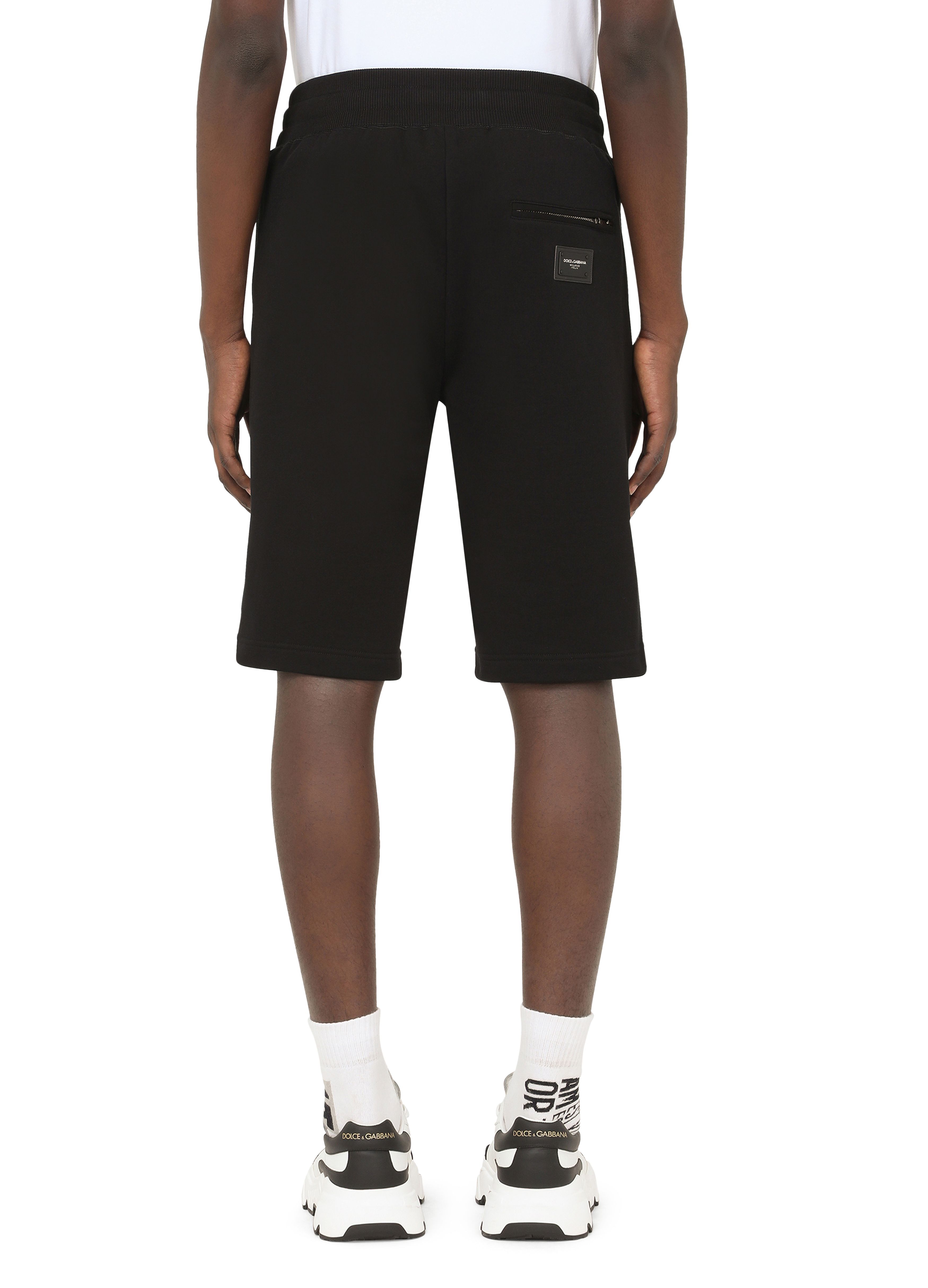 Dolce & Gabbana Jersey jogging shorts with logo tag