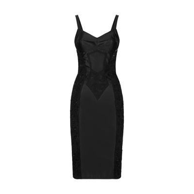 Dolce & Gabbana Satin and lace corset dress