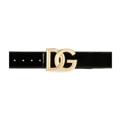 Dolce & Gabbana Patent leather belt with DG logo