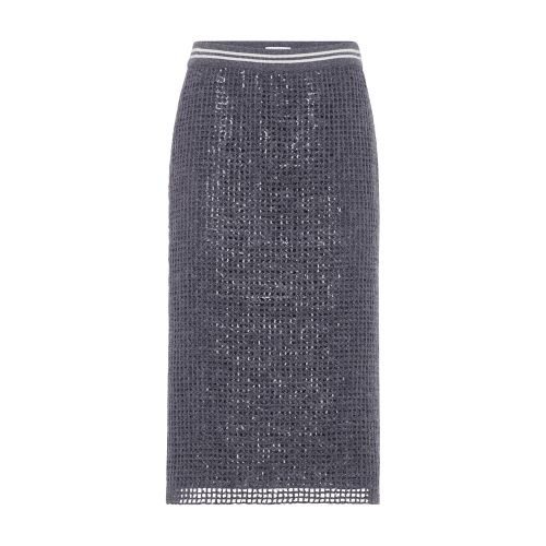 Brunello Cucinelli Dazzling Embroidery skirt