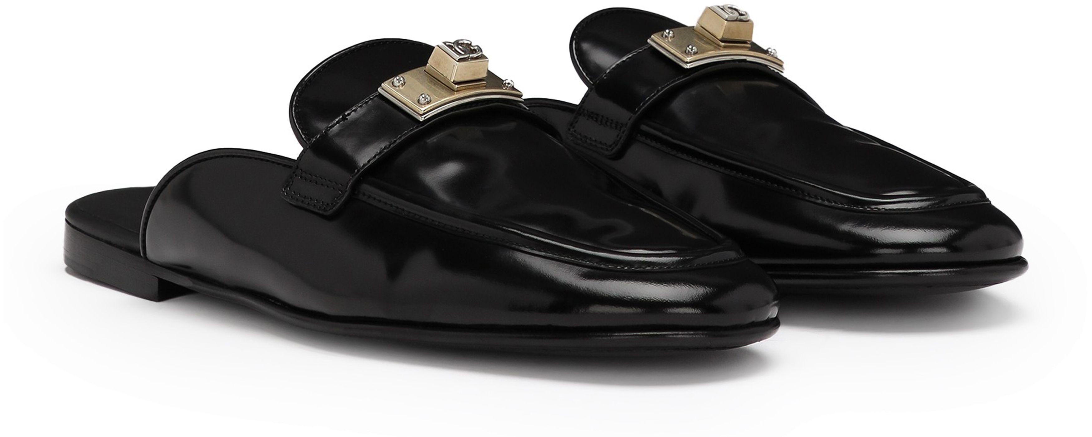 Dolce & Gabbana Brushed calfskin mules