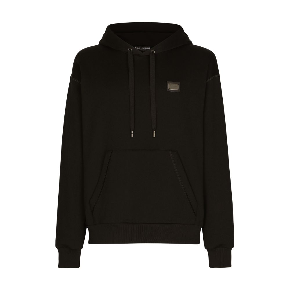 Dolce & Gabbana Jersey hoodie with branded tag