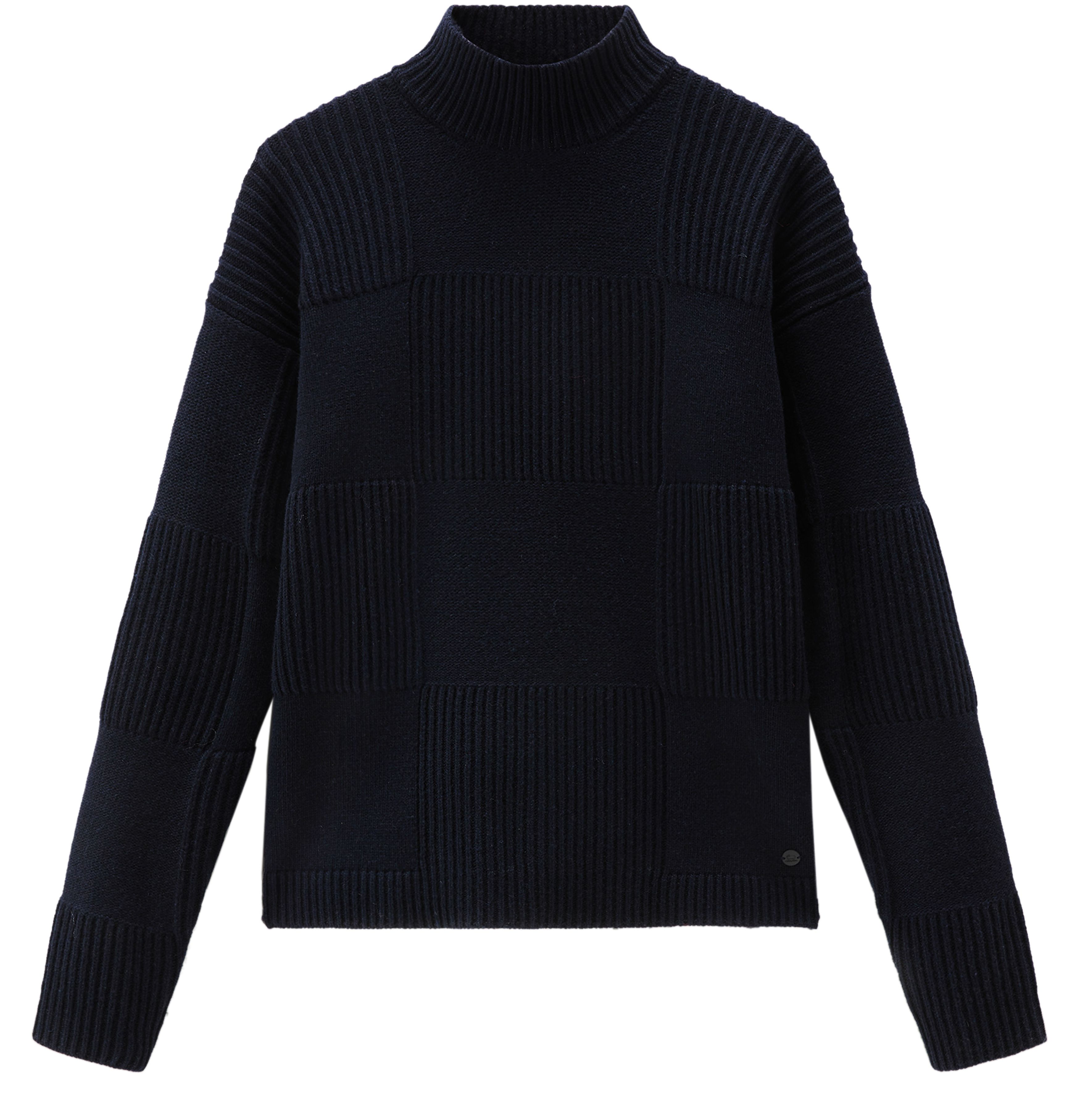 Woolrich Check Turtleneck Sweater in Wool Blend