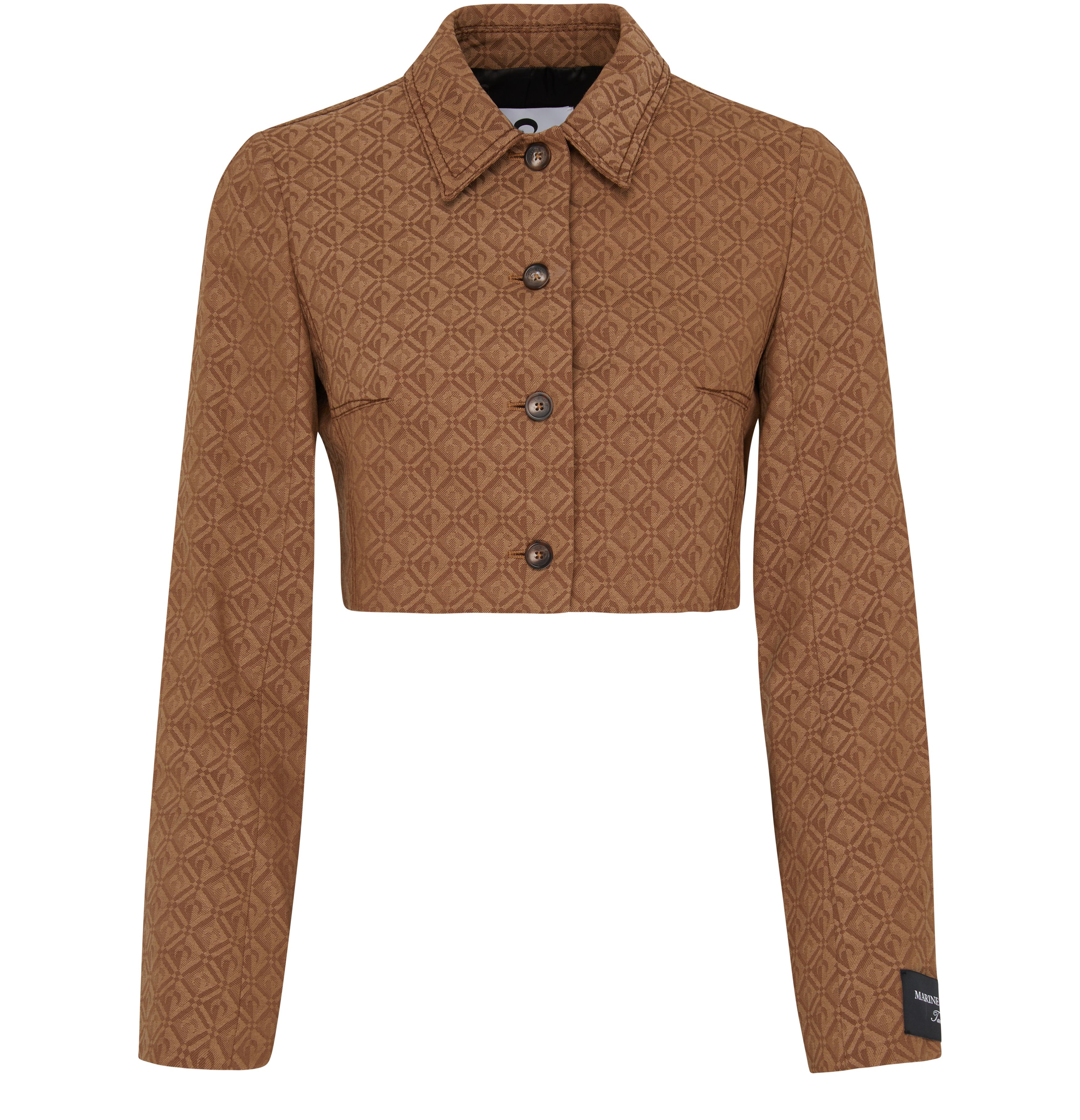 Marine Serre Regenerated moon diamant jacquard tailored jacket