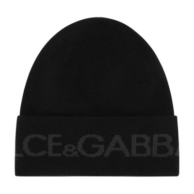 Dolce & Gabbana Wool knit hat with logo