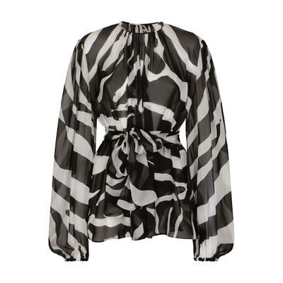 Dolce & Gabbana Zebra-print chiffon blouse