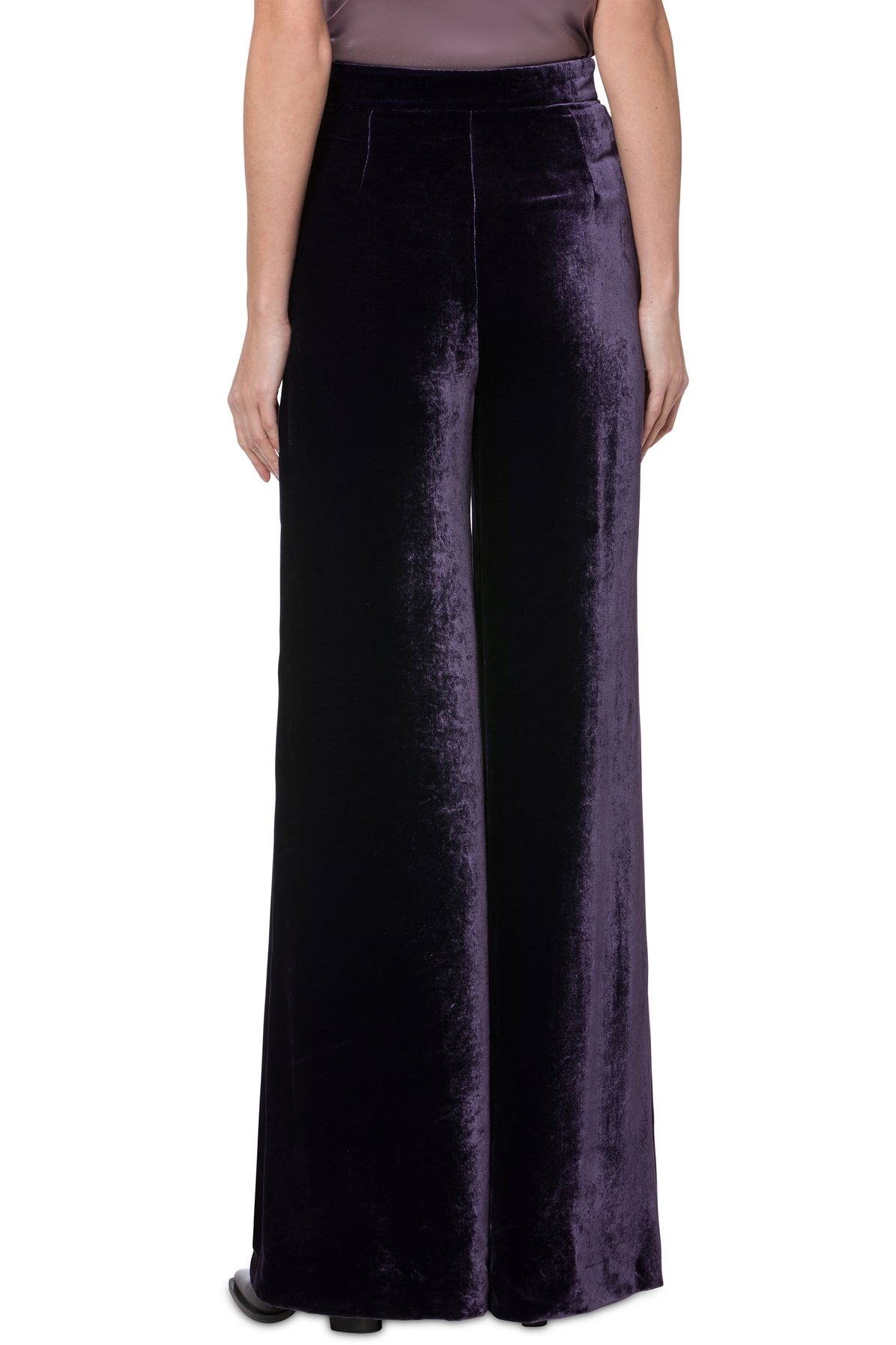 Alberta Ferretti Velvet palazzo trousers