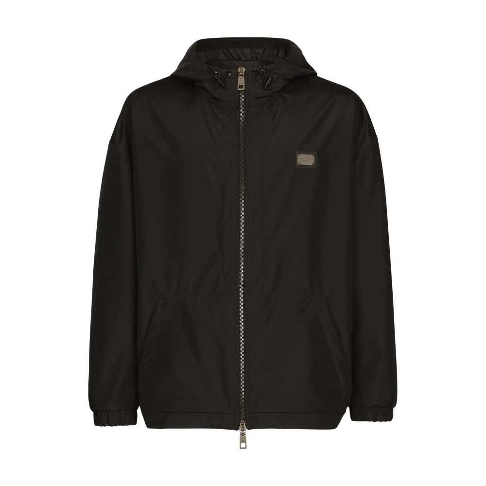 Dolce & Gabbana Nylon jacket with hood and branded tag