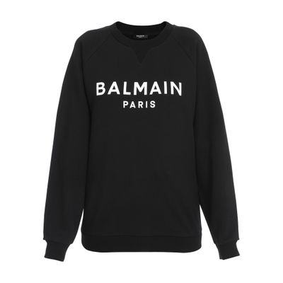 Balmain Cotton sweatshrt with logo print