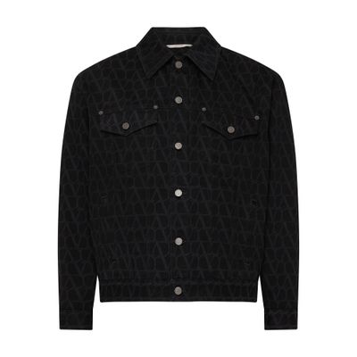 VALENTINO GARAVANI Iconographic canvas denim jacket