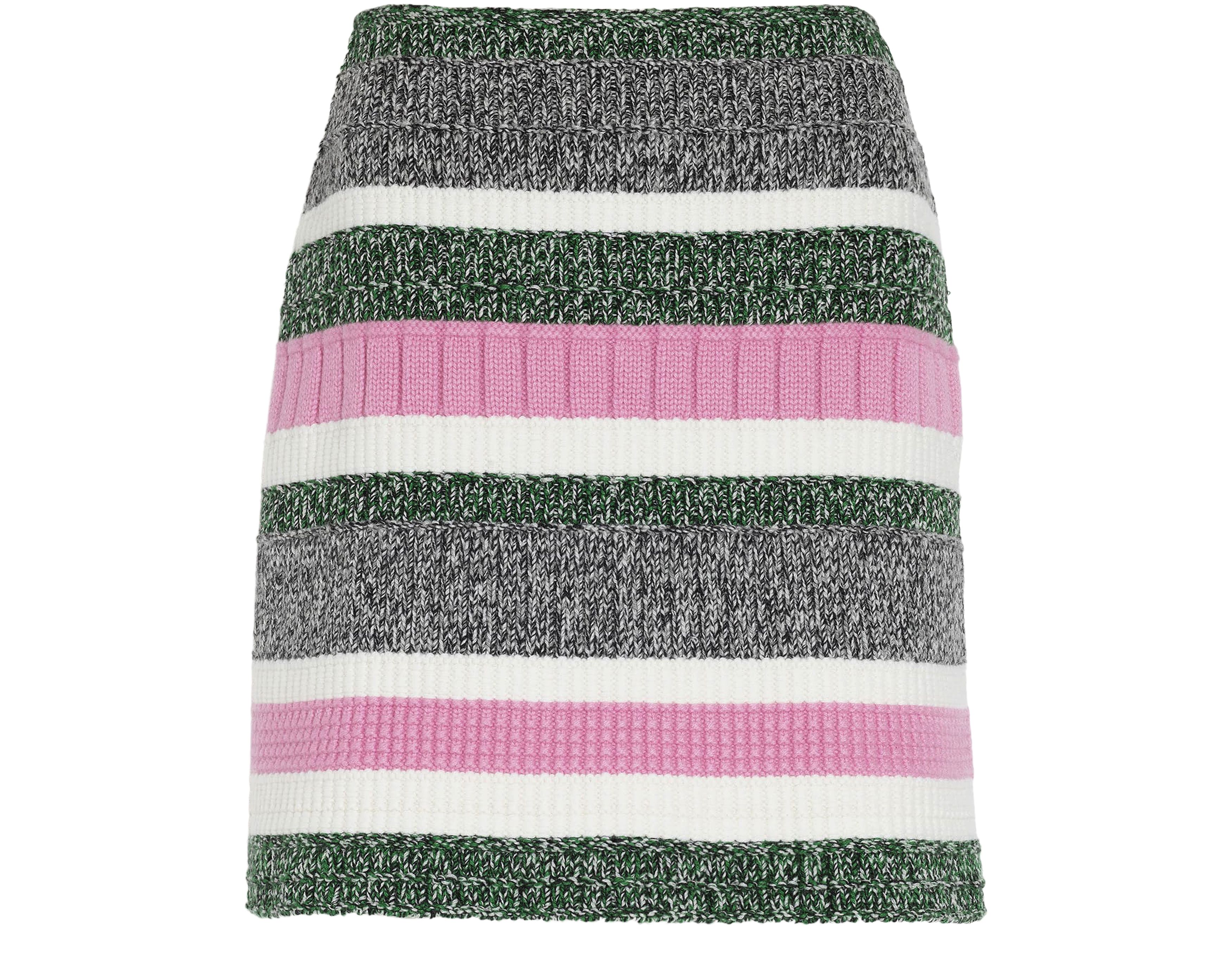 Barrie Striped cashmere short skirt