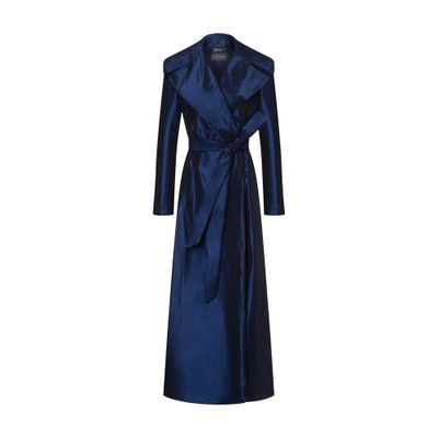 Alberta Ferretti Iridescent-effect taffeta trench coat