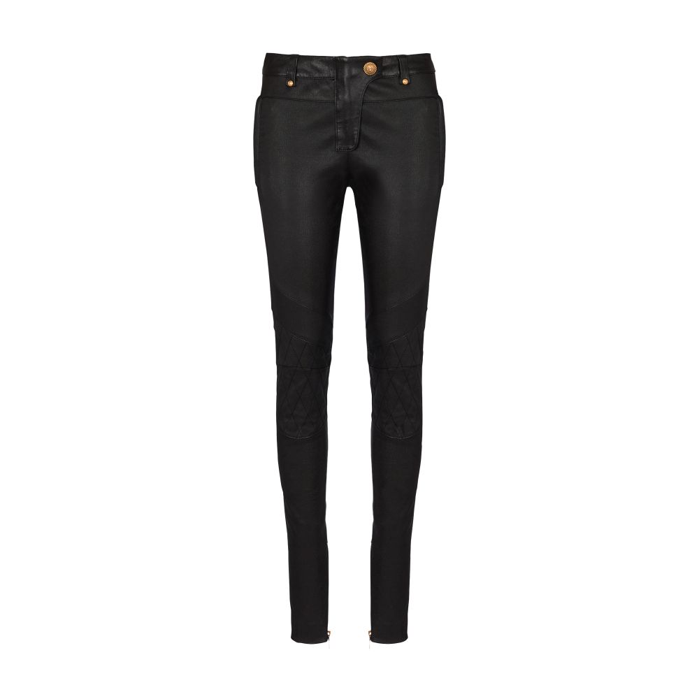 Balmain Stretch Leather Pants