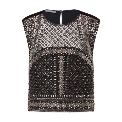 Alberta Ferretti Embroidered tulle top