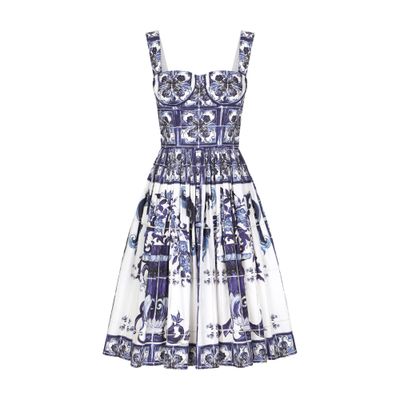 Dolce & Gabbana Majolica midi corset dress