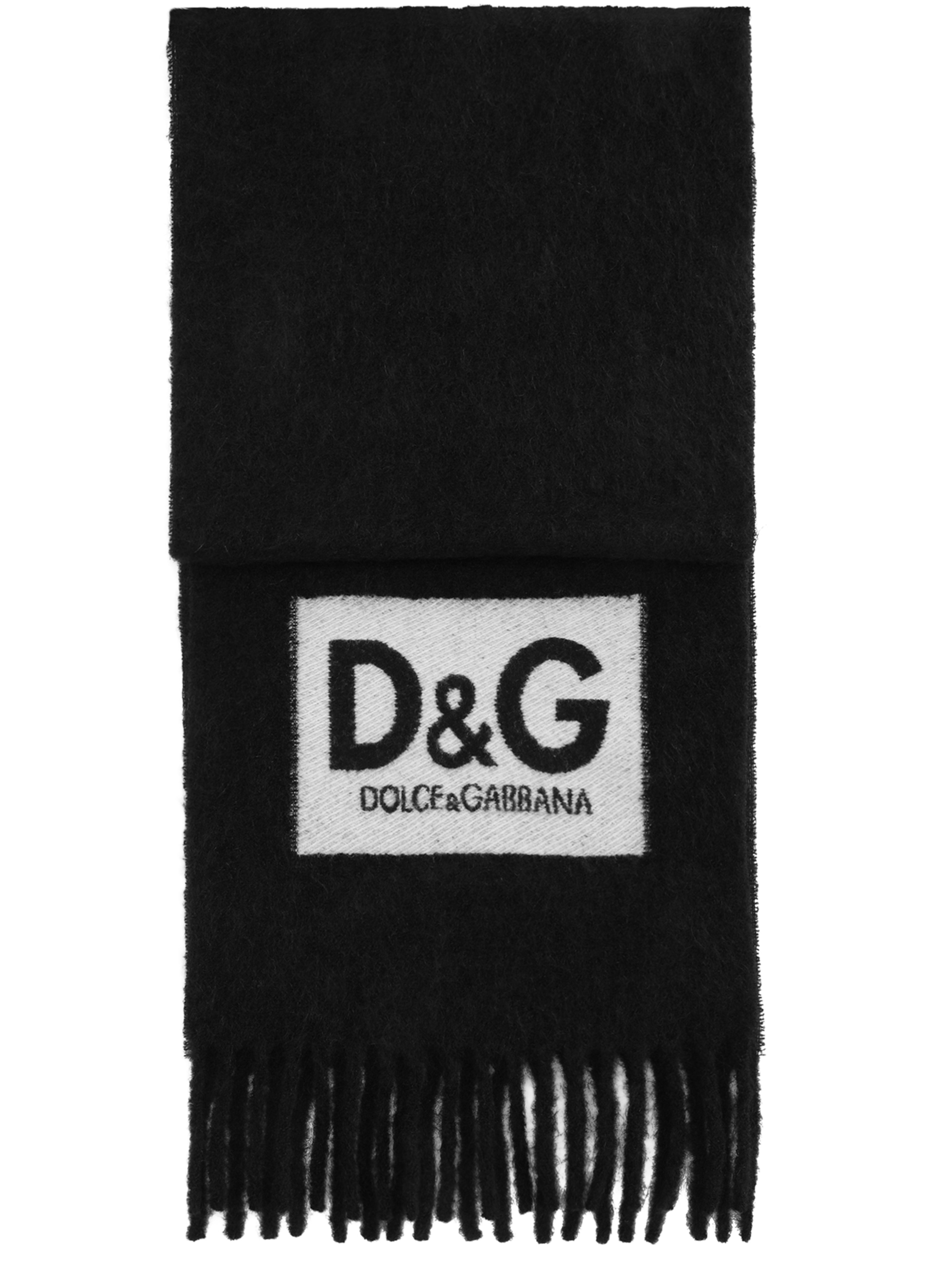 Dolce & Gabbana Wool scarf with D & G patch
