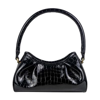 Elleme Dimple small croco pearl leather bag