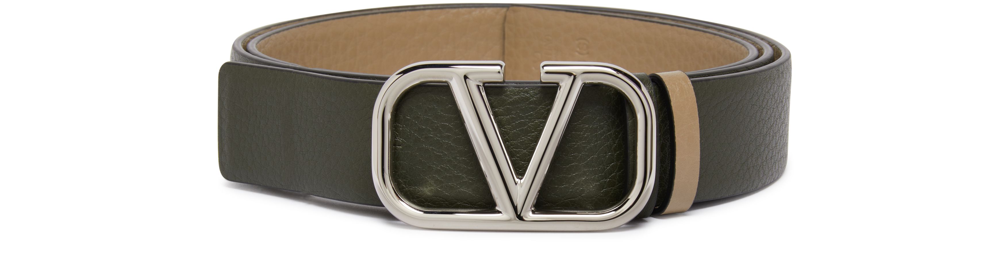 VALENTINO GARAVANI Vlogo Signature buckled reversible belt M. 30