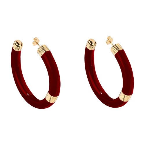  Boucles d'oreilles Katt Bordeaux