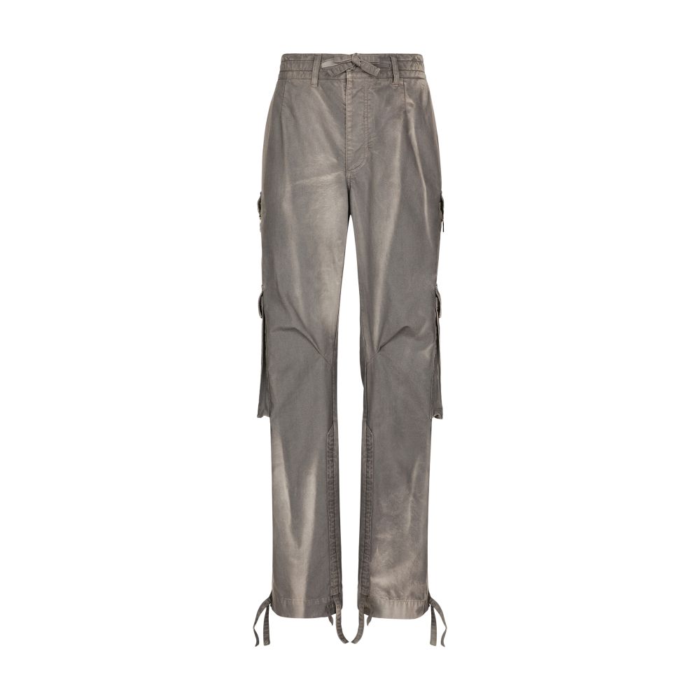 Dolce & Gabbana Cotton Canvas Jogging Cargo Pants Garment Dyed