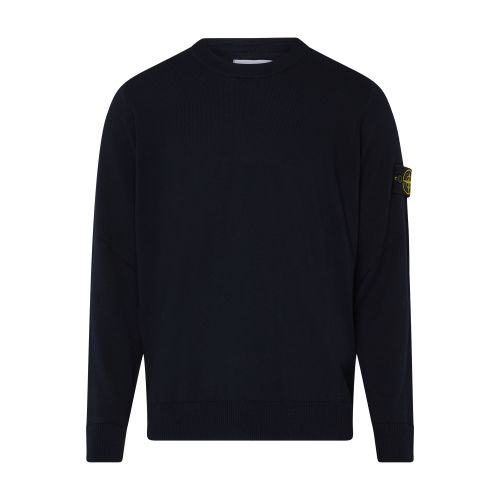 Stone Island Round neck sweater with logo patch