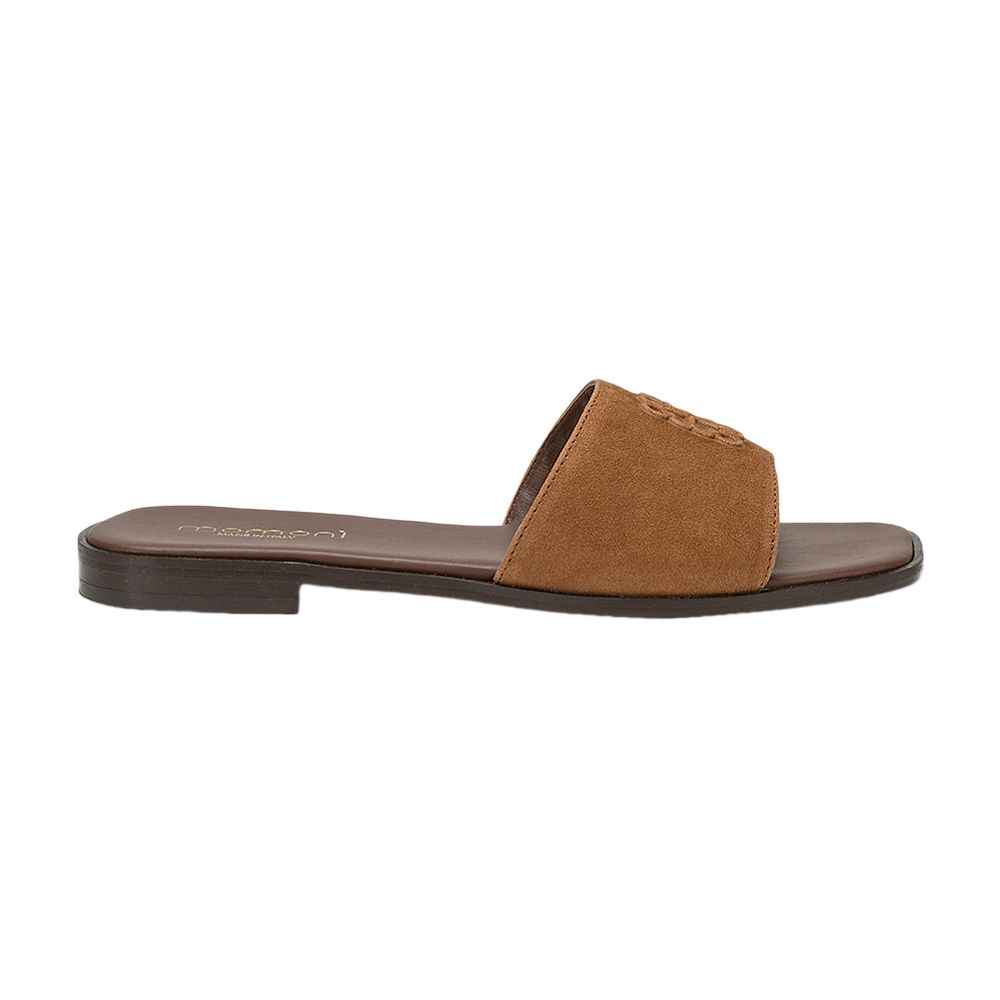  Flat Tuccia leather slides