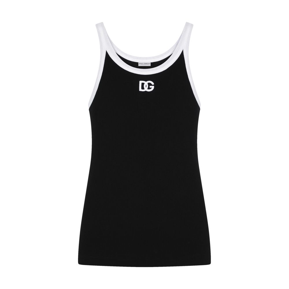 Dolce & Gabbana Fine-rib cotton singlet