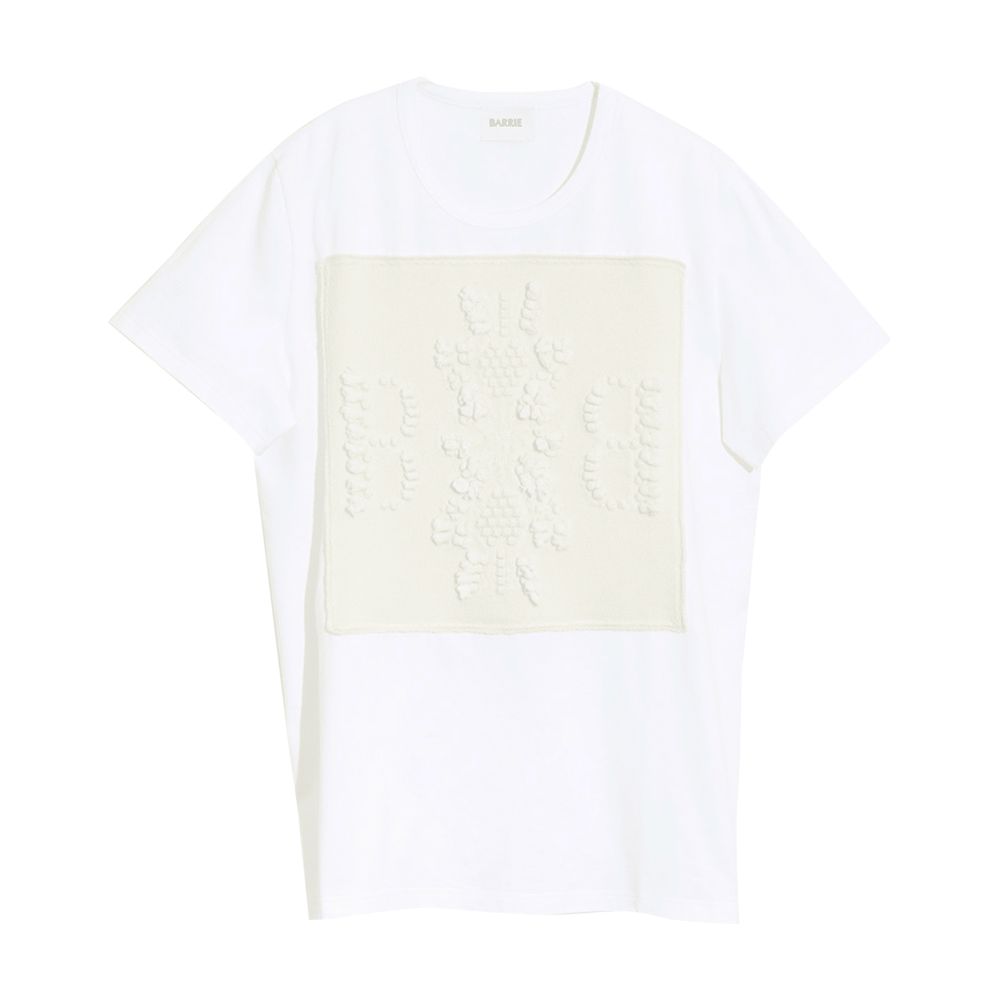 Barrie Cotton t-shirt with Barrie logo cashmere patch