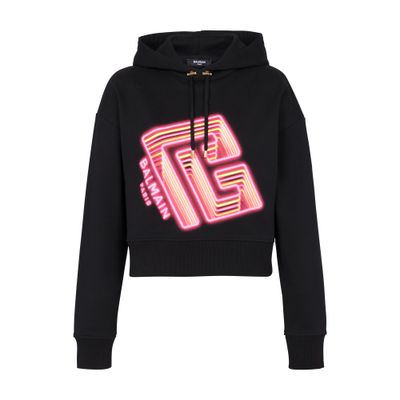 Balmain Neon printed short sweatshirt