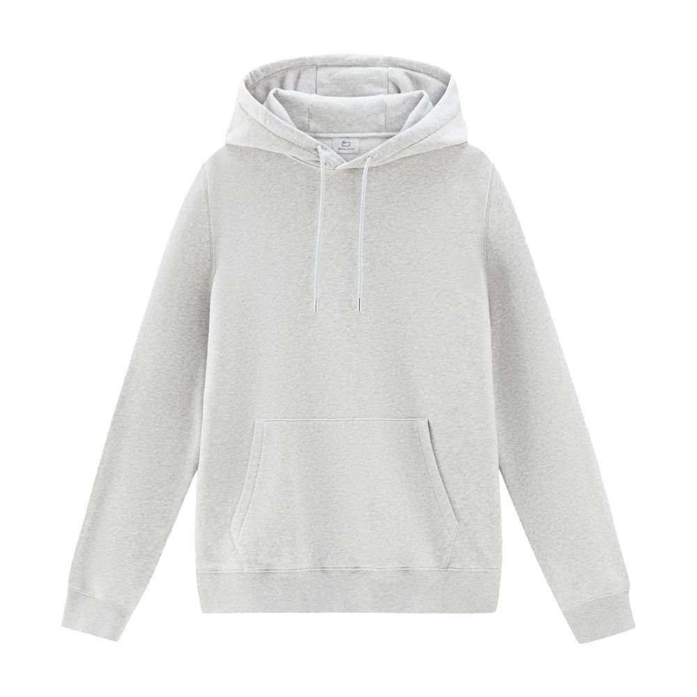 Woolrich Hoodie in cotton fleece with embroidered logo