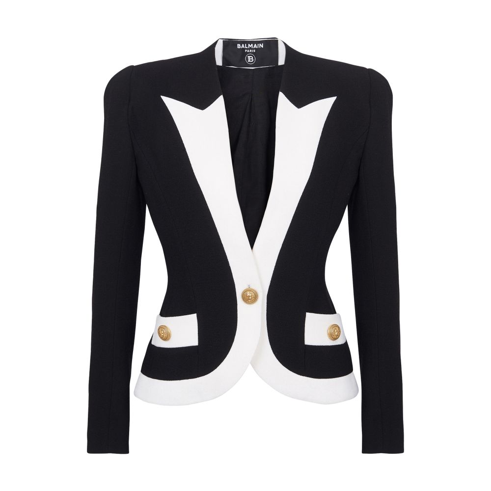 Balmain Two-Tone Crepe Jacket