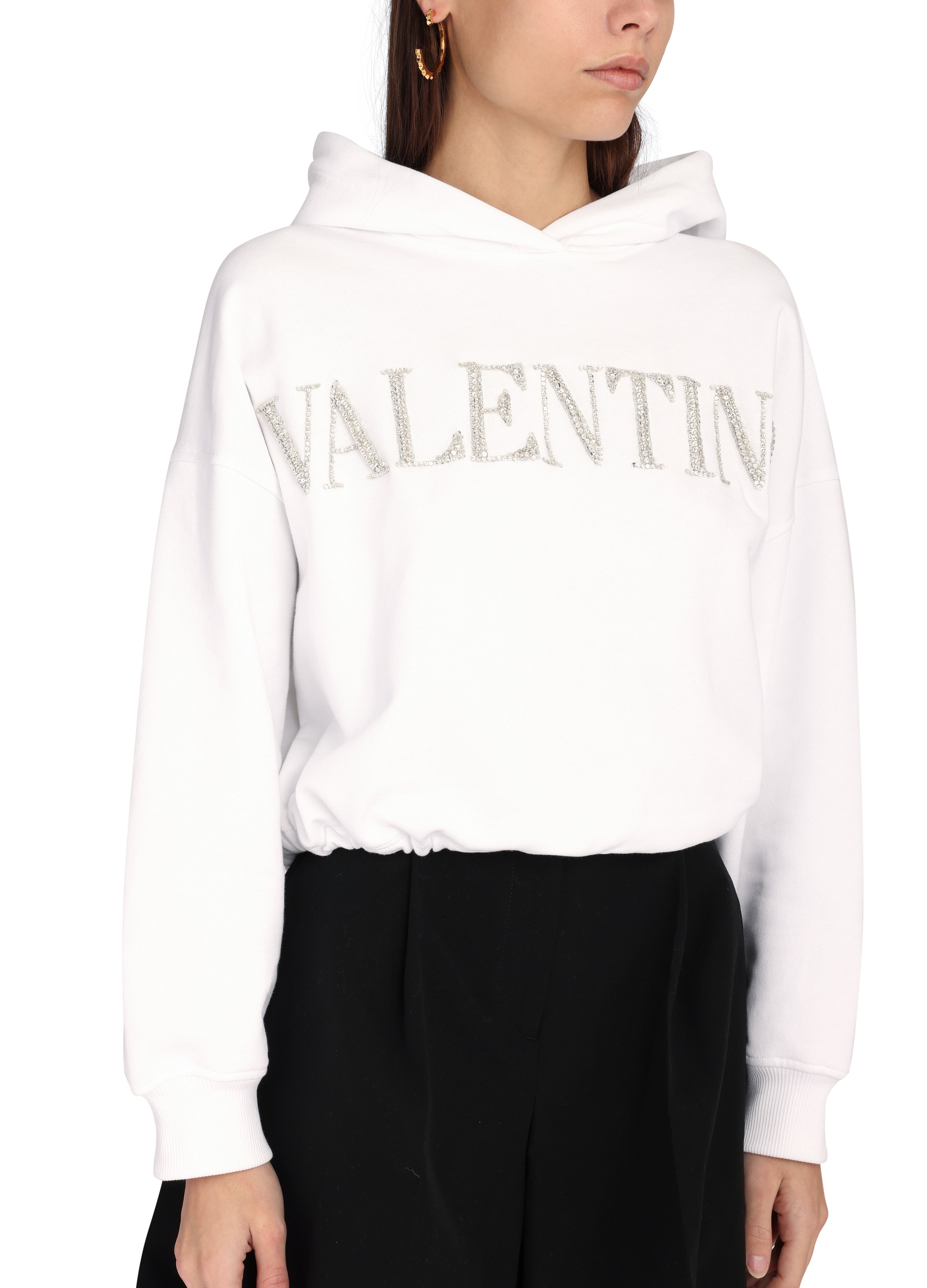 VALENTINO GARAVANI Embroidered hooded sweatshirt