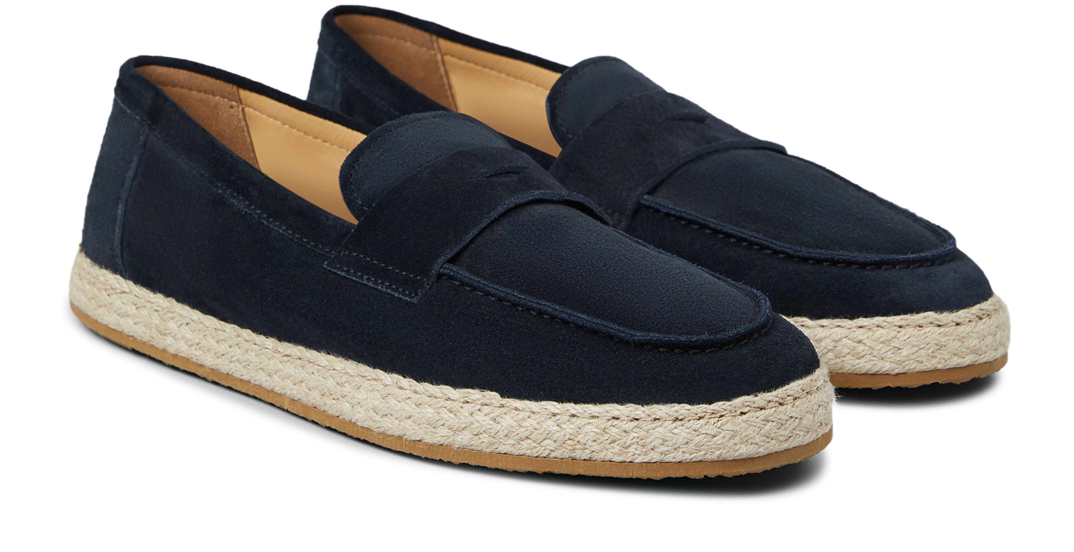 Brunello Cucinelli Suede loafers with rope insert