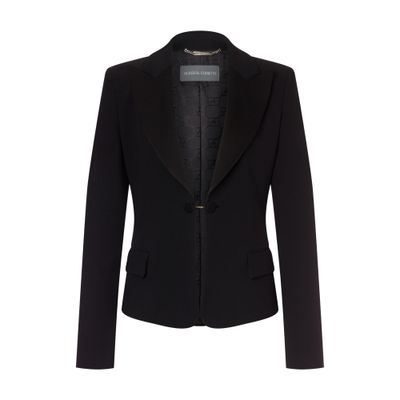 Alberta Ferretti Enver satin tuxedo jacket