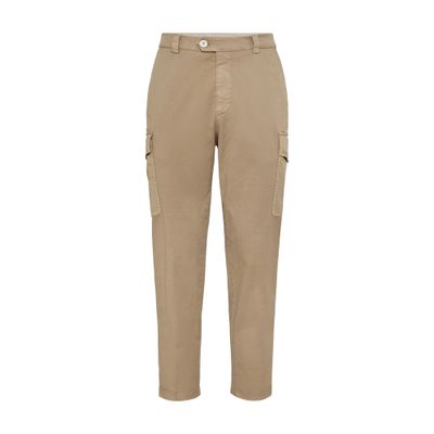 Brunello Cucinelli Piece-dyed gabardine pants