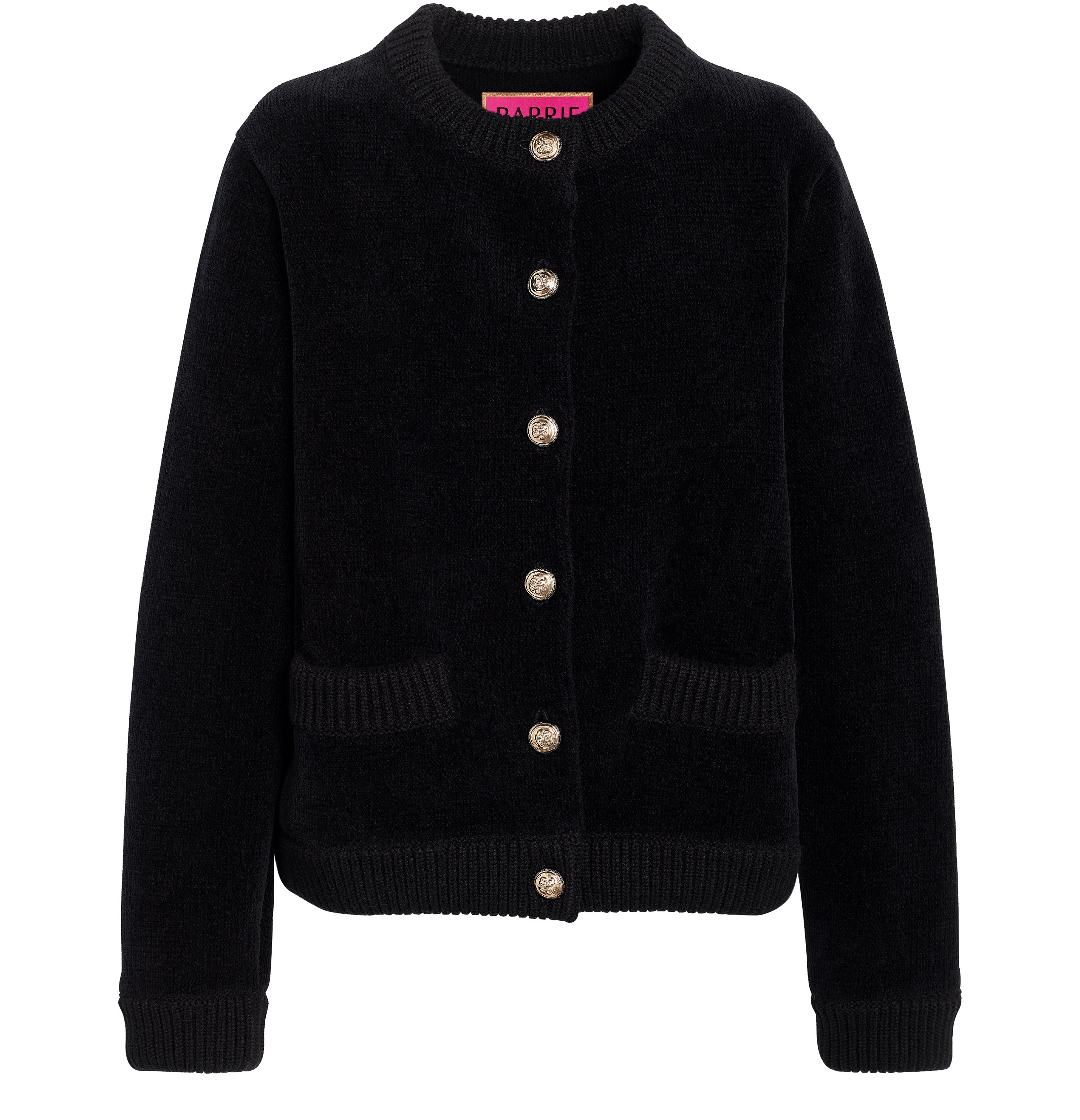 Barrie Cashmere and cotton velvet-effect cardigan