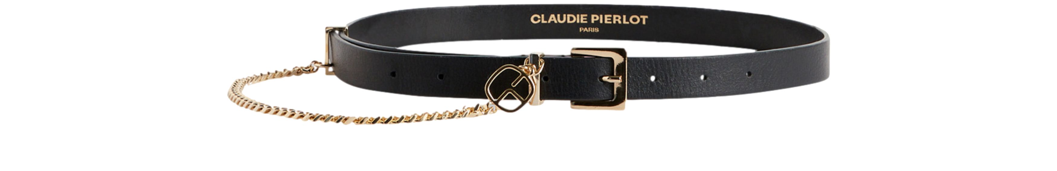  Leather belt with chain