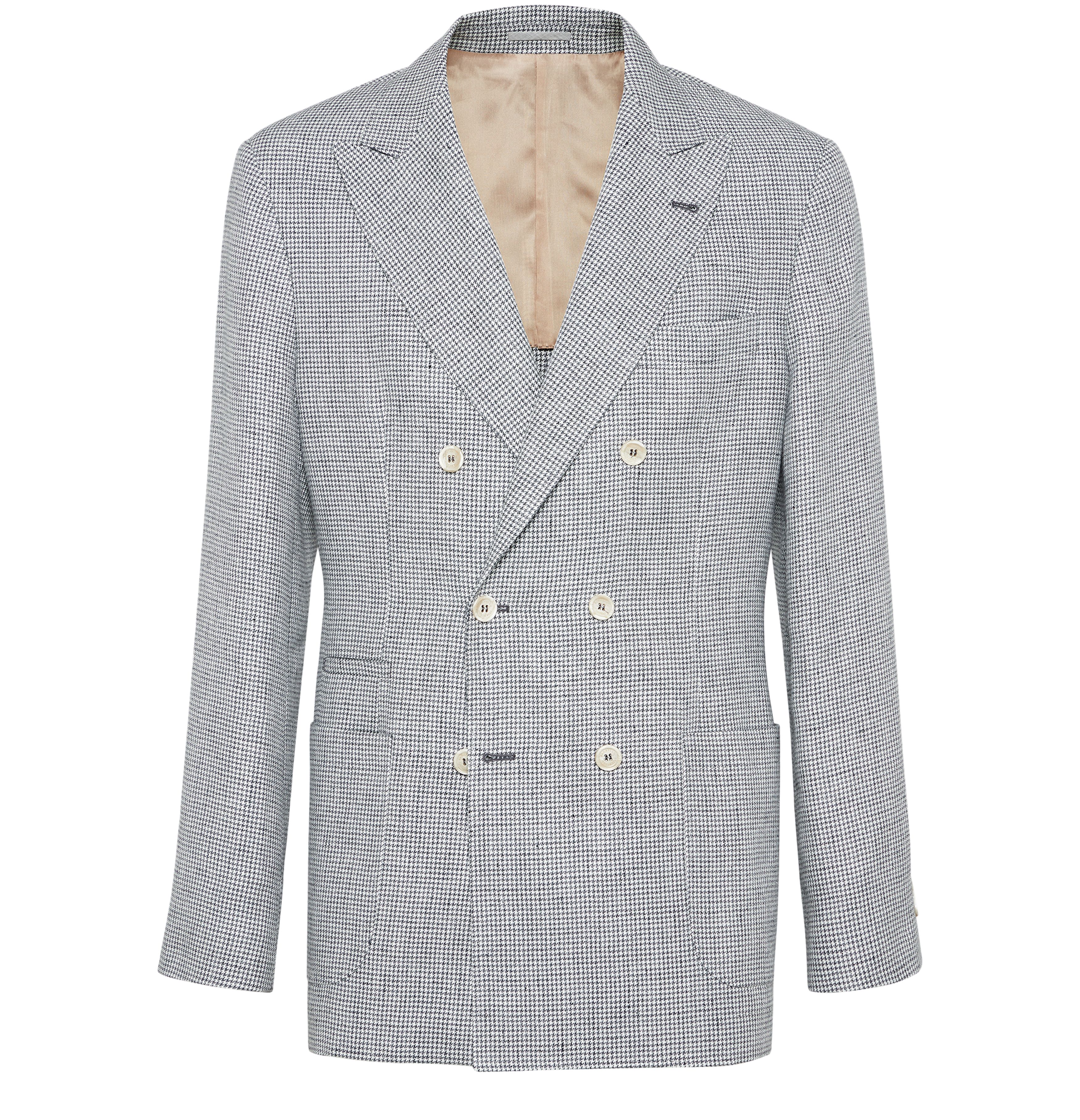 Brunello Cucinelli Deconstructed houndstooth jacket