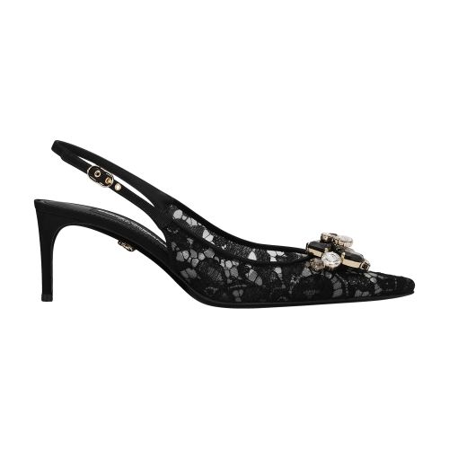 Dolce & Gabbana Rainbow lace slingbacks