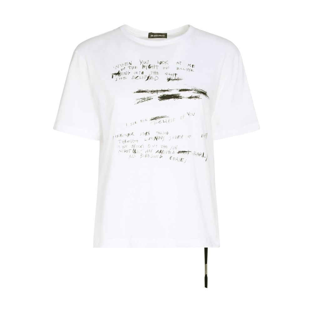 Ann Demeulemeester Fanie standard t-shirt Handwriting print