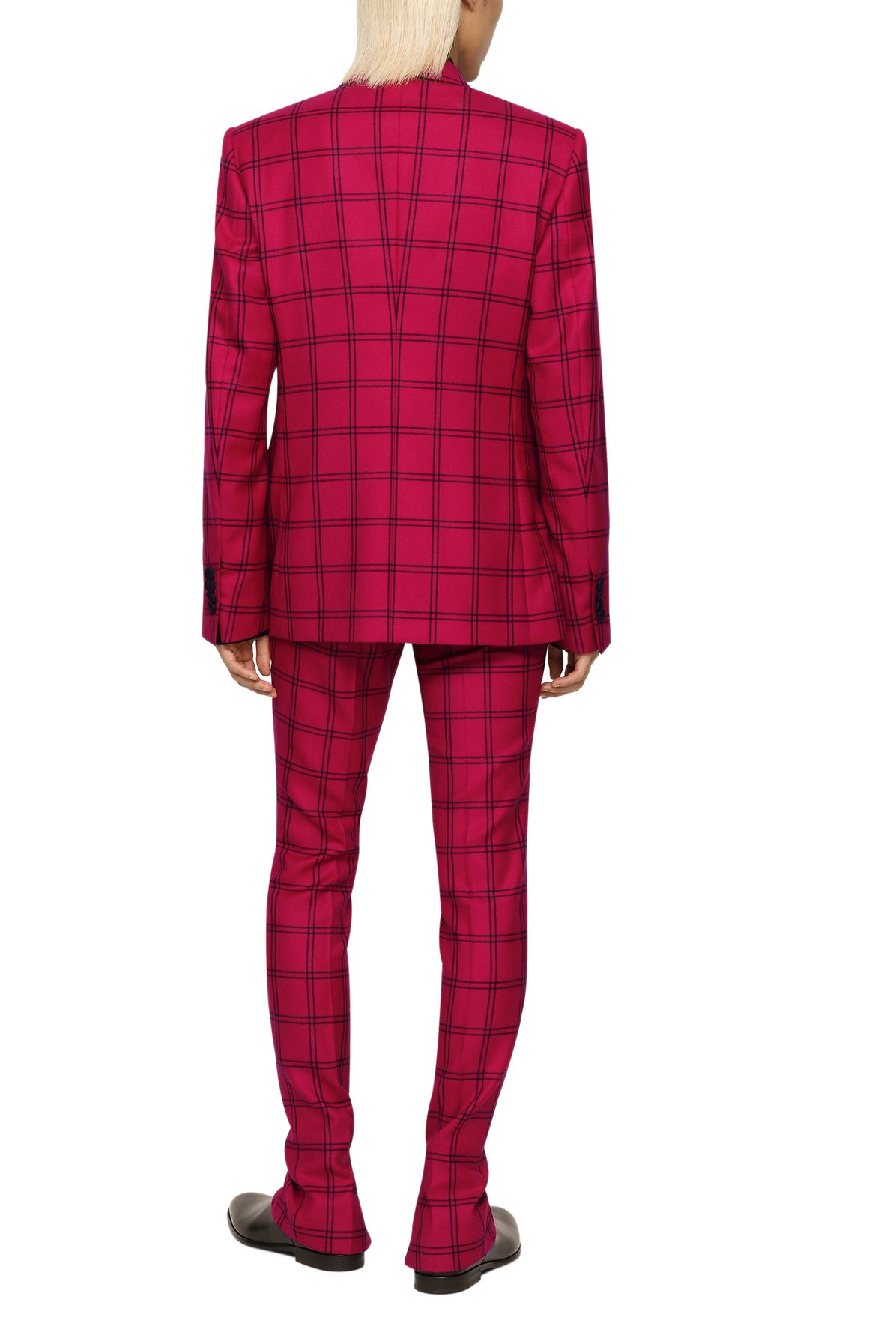 Dolce & Gabbana Double-breasted check wool Sicilia-fit jacket