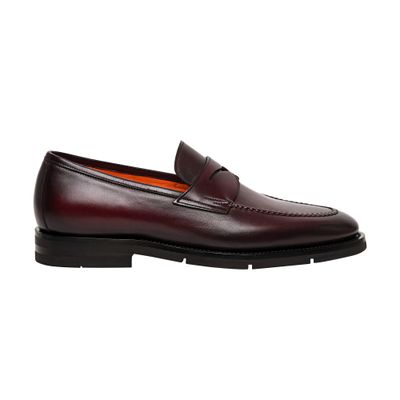 Santoni Leather penny loafer