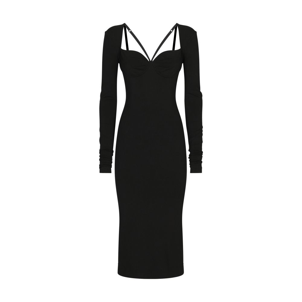 Dolce & Gabbana Jersey Milano rib calf-length dress