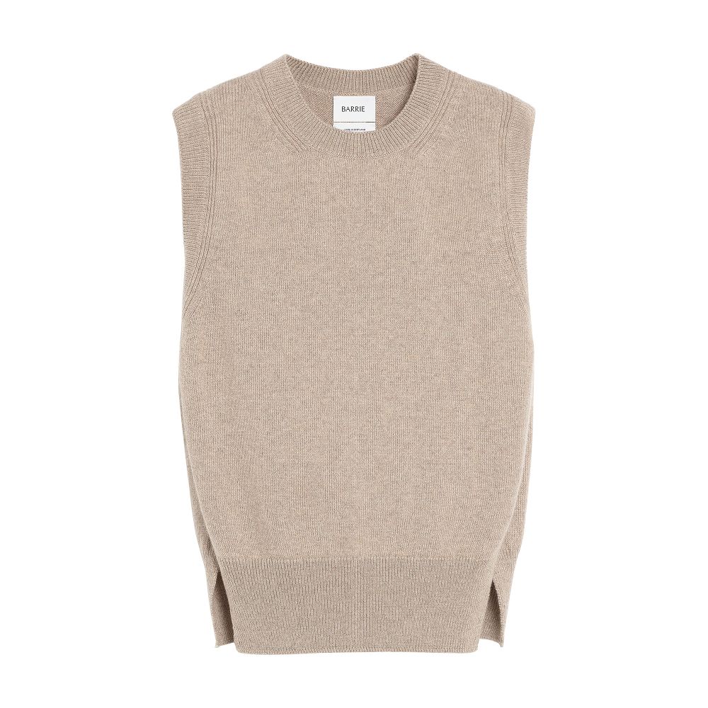 Barrie Iconic sleeveless cashmere jumper