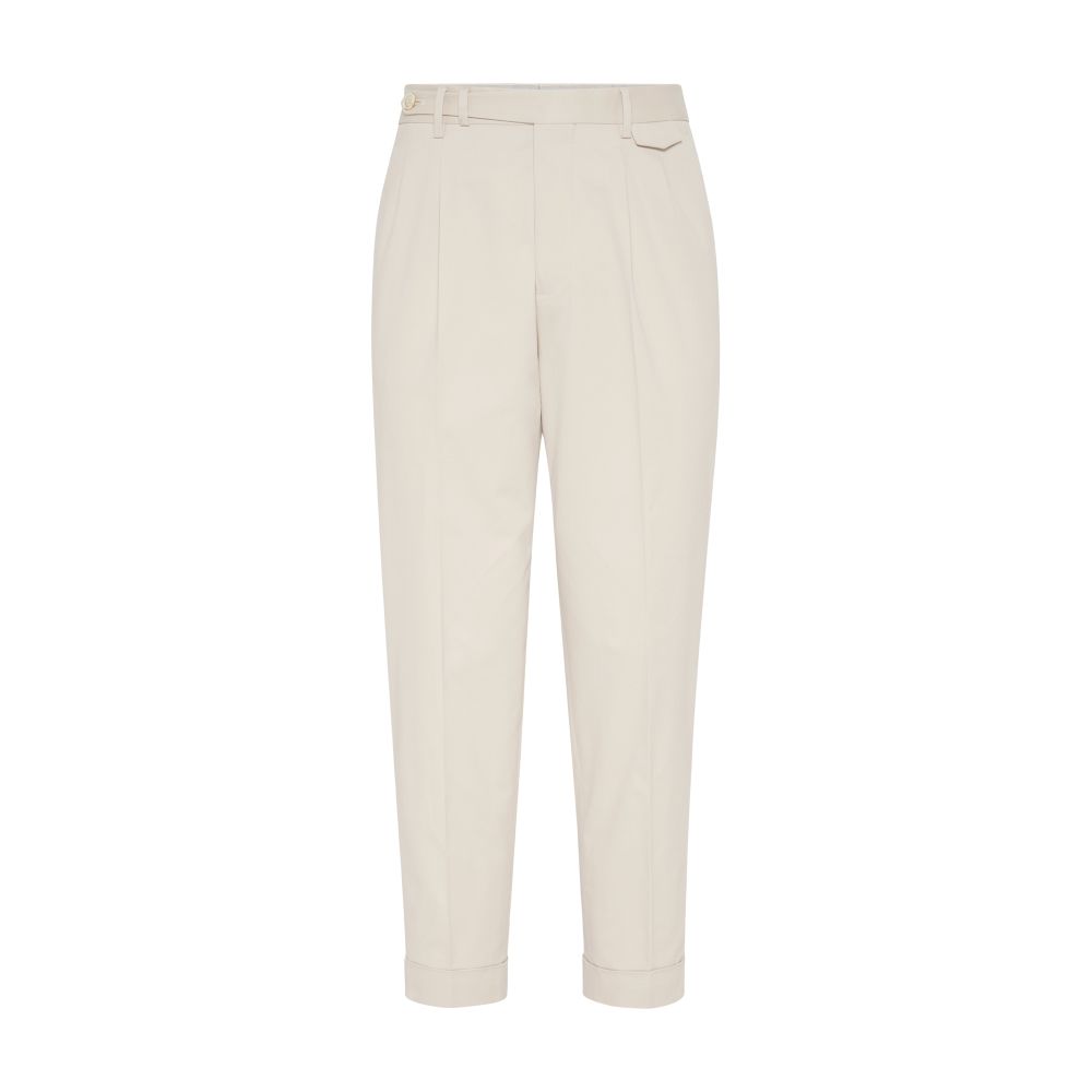 Brunello Cucinelli Gabardine leisure fit trousers